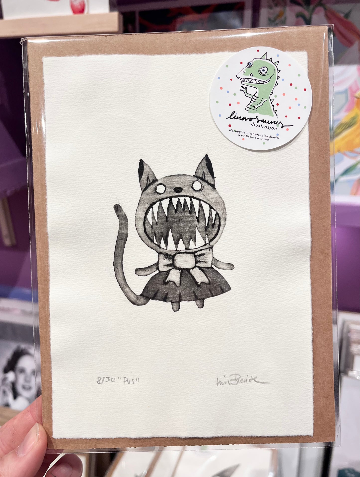 Grafikk, lite dyptrykk - «pus»