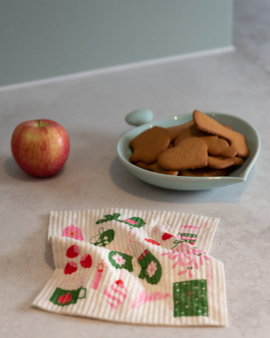 3 pk kjøkkenkluter, Jul rosa