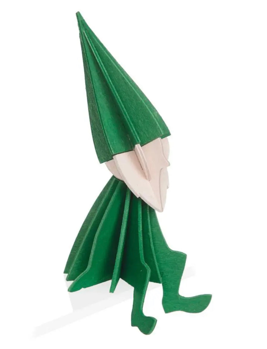 Smånisse med skjegg, Liten grønn - 8 cm