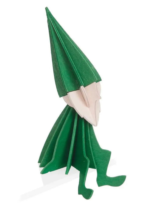 Smånisse med skjegg, Liten grønn - 8 cm