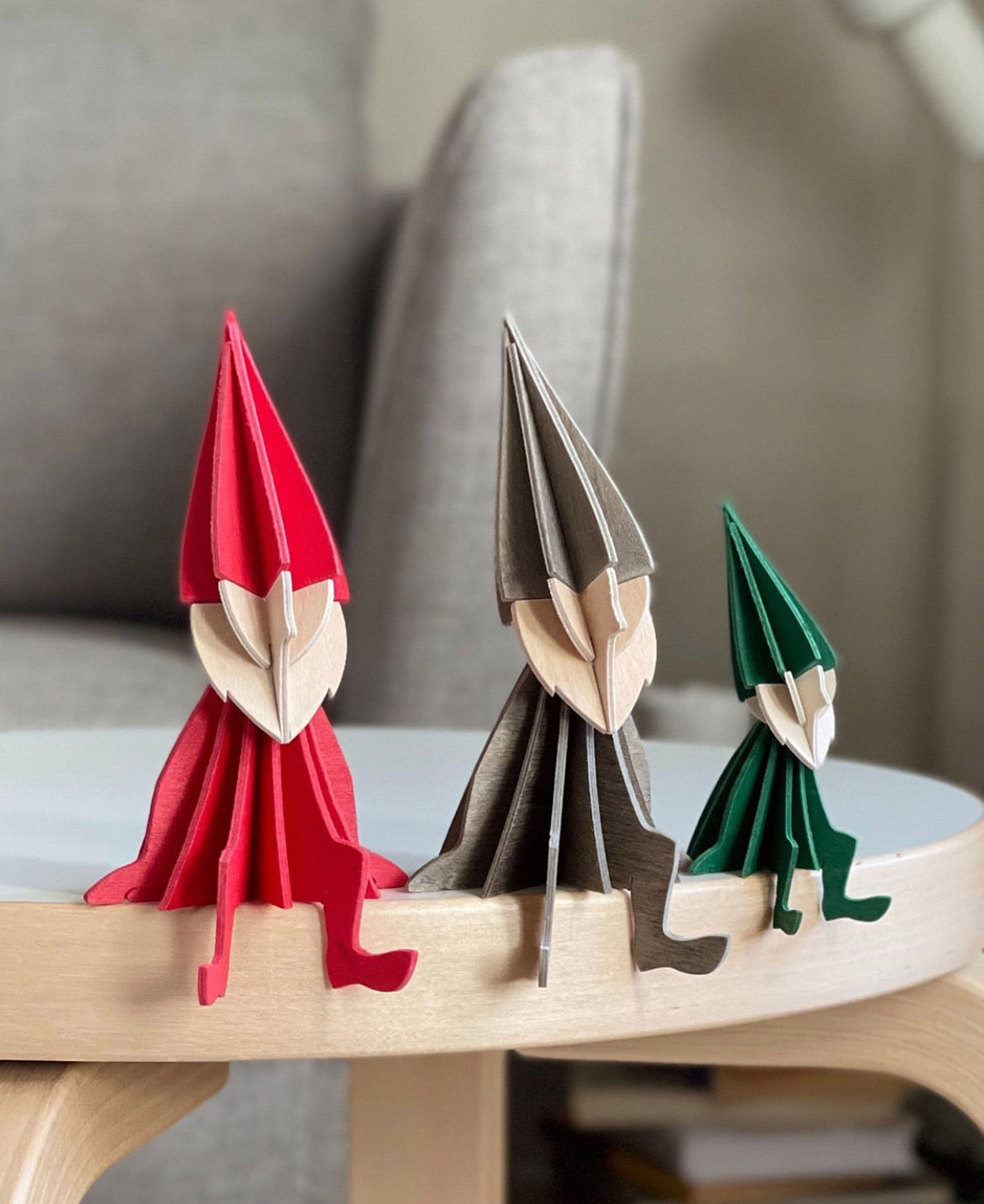 Smånisse med skjegg, Stor rød - 16 cm