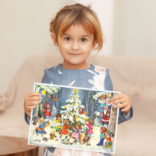Nostalgisk adventskalender med luker