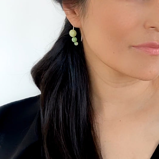 Harmony 3 Øredobber i taguanøtt, ultramarin