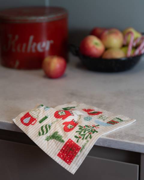 3 pk kjøkkenkluter, Jul blå