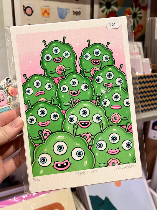 Barnslig trykk, A5-format - Blob story