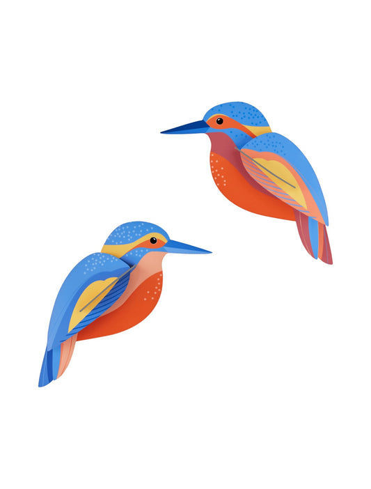 Veggdekor medium, Kingfisher 2 stk