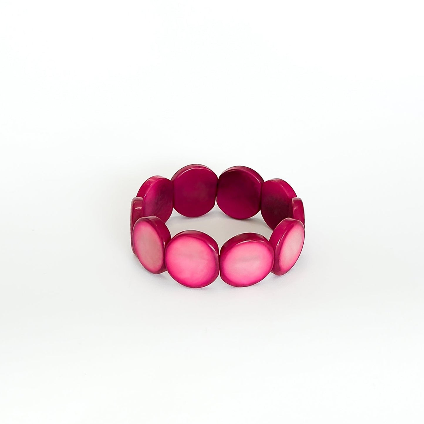 Eclipse Armbånd i taguanøtt, Fuchsia