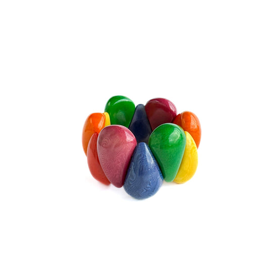 Armbånd i taguanøtt, rainbow