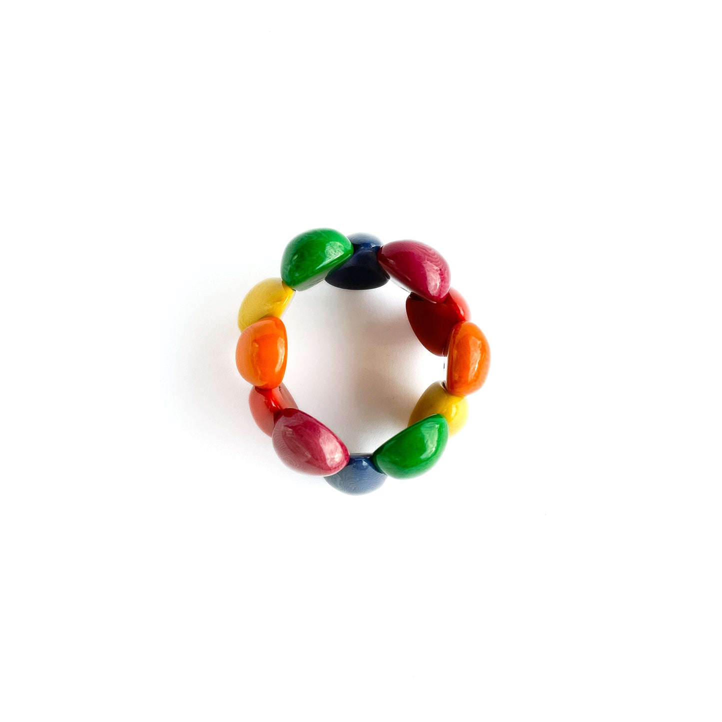 Armbånd i taguanøtt, rainbow