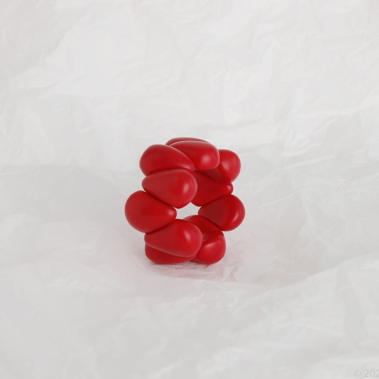 Armbånd i taguanøtt, rød