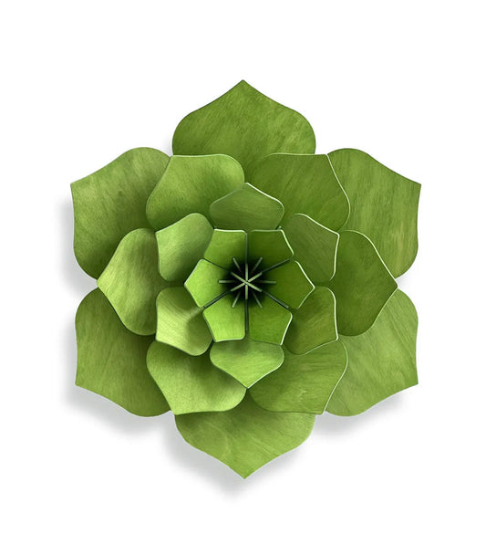 Blomst 15 cm, lys grønn