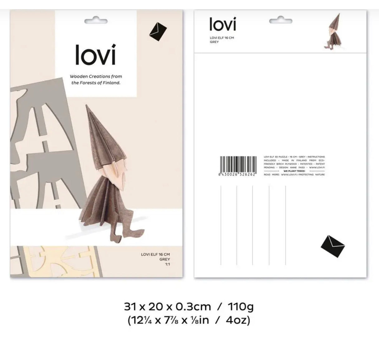 Smånisse med skjegg, Stor rød - 16 cm