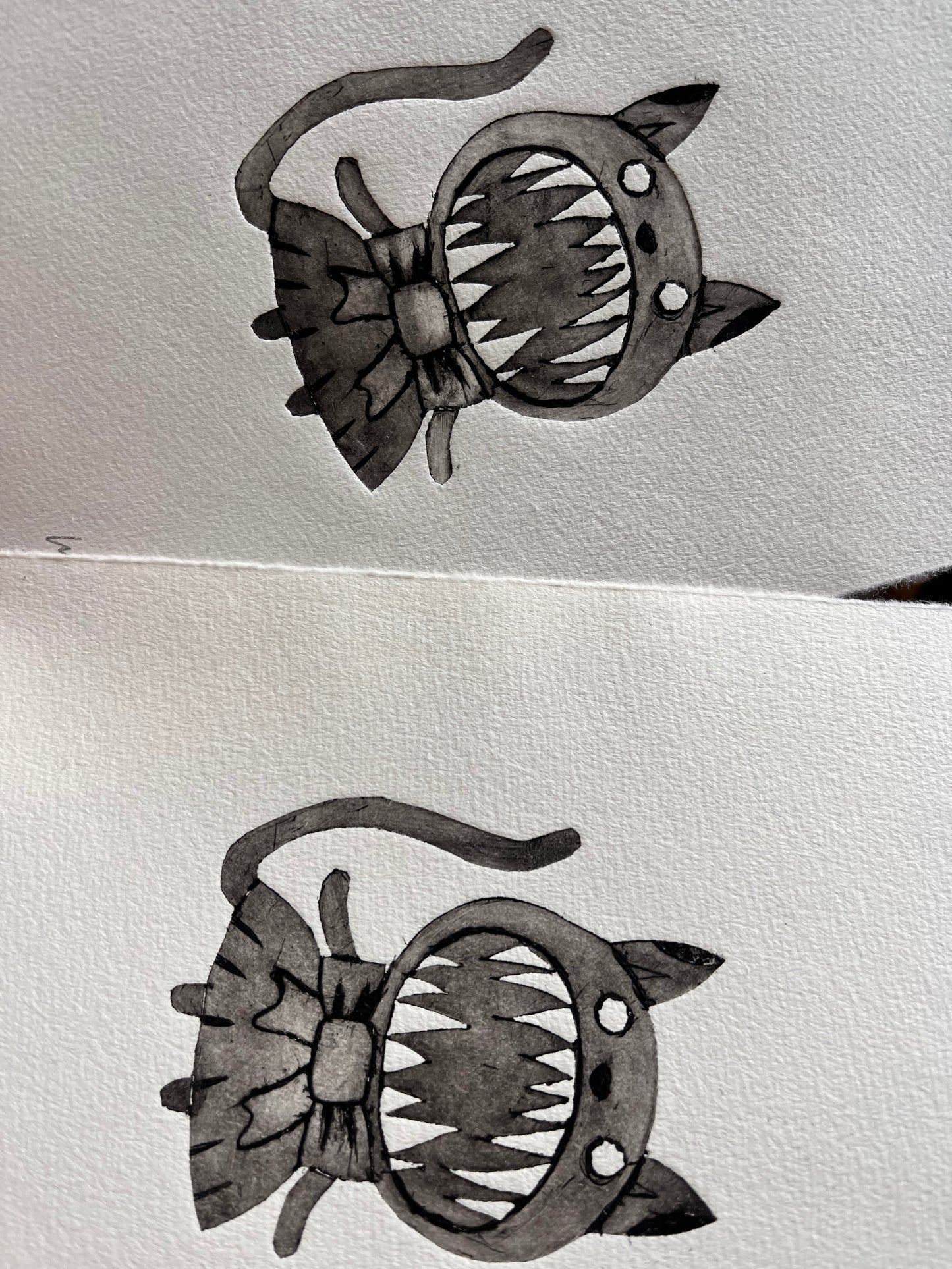 Grafikk, lite dyptrykk - «pus»