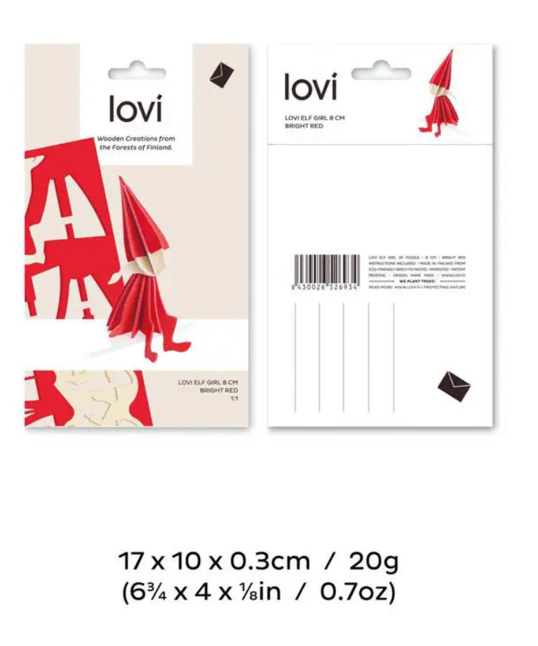 Smånissejente, Medium rød - 12 cm