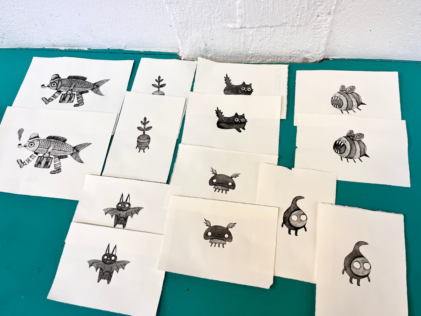 Grafikk, lite dyptrykk - «mjau»