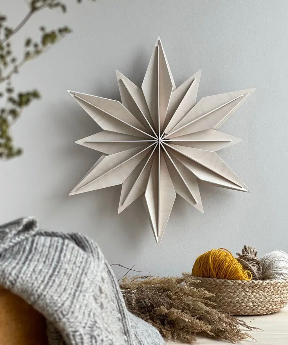 Julestjerne 24 cm, Hvit