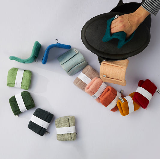 Grytevott i ull, grønn