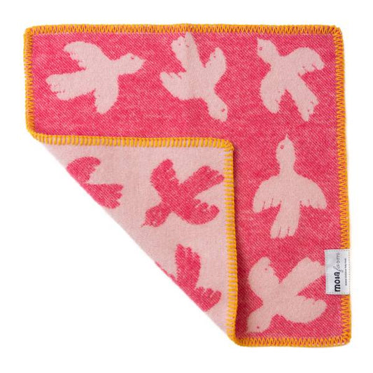 Sitteunderlag i ull, Fugl rosa