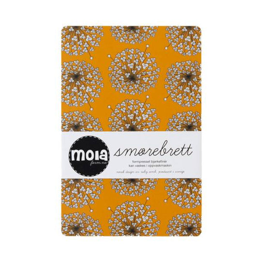 Smørerbrett - 2 stk Blomst gul