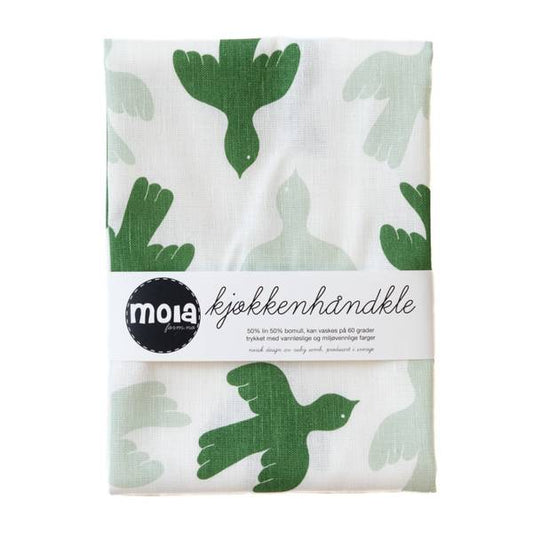 Kjøkkenhåndkle, Fugl - grønn