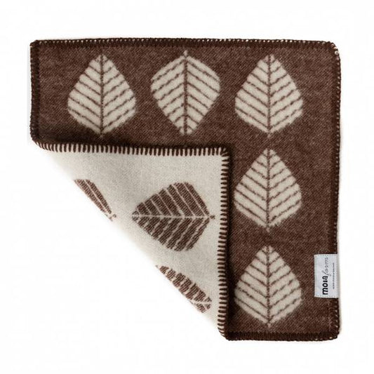 Sitteunderlag i ull, Løv - brun