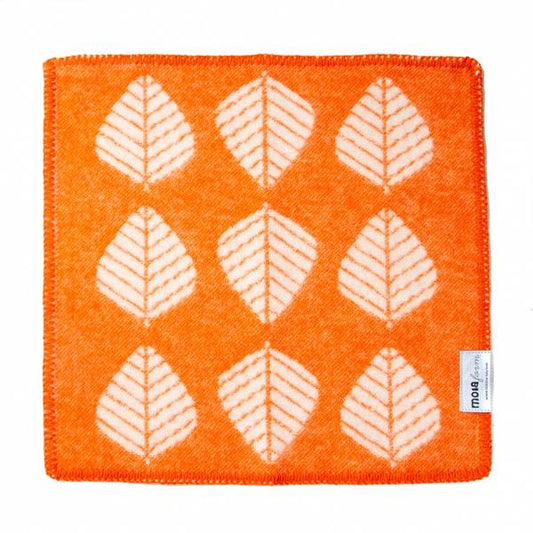 Sitteunderlag i ull, Løv - oransje