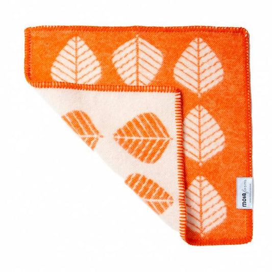 Sitteunderlag i ull, Løv - oransje