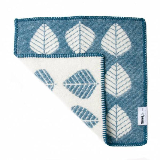 Sitteunderlag i ull, Løv - blå