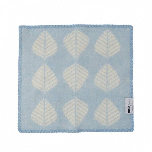 Sitteunderlag i ull, Løv - lys blå