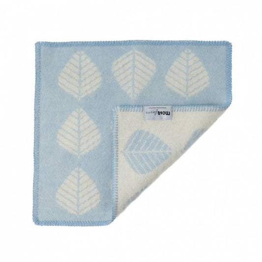 Sitteunderlag i ull, Løv - lys blå