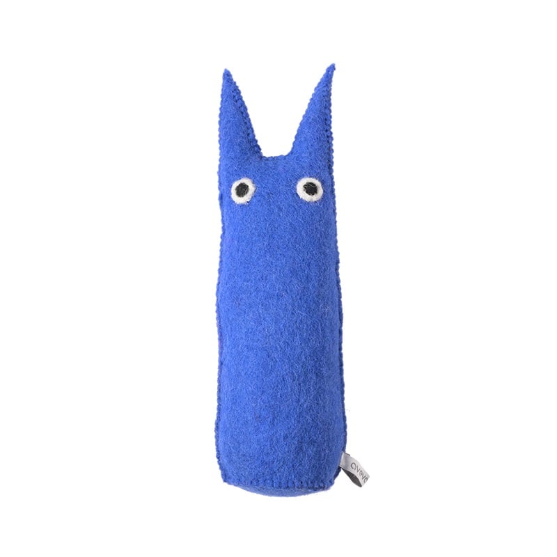 Blå katt ullfigur