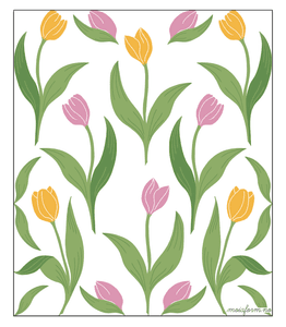 3 pk kjøkkenkluter, Tulipan