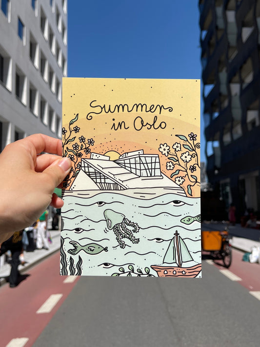 Summer in Oslo postkort A5