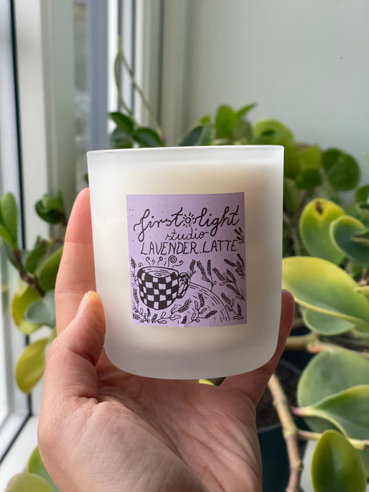 Lavender latte håndlagde duftlys