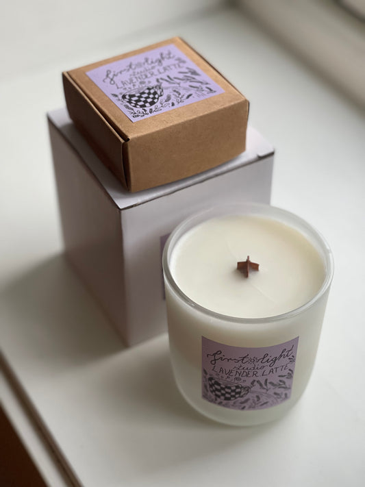 Lavender latte håndlagde duftlys