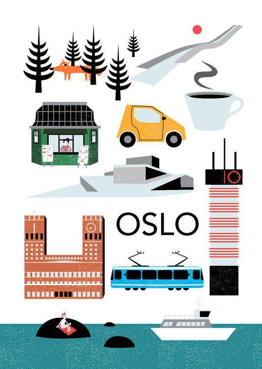 Trykk, Oslo i farger, A3-format