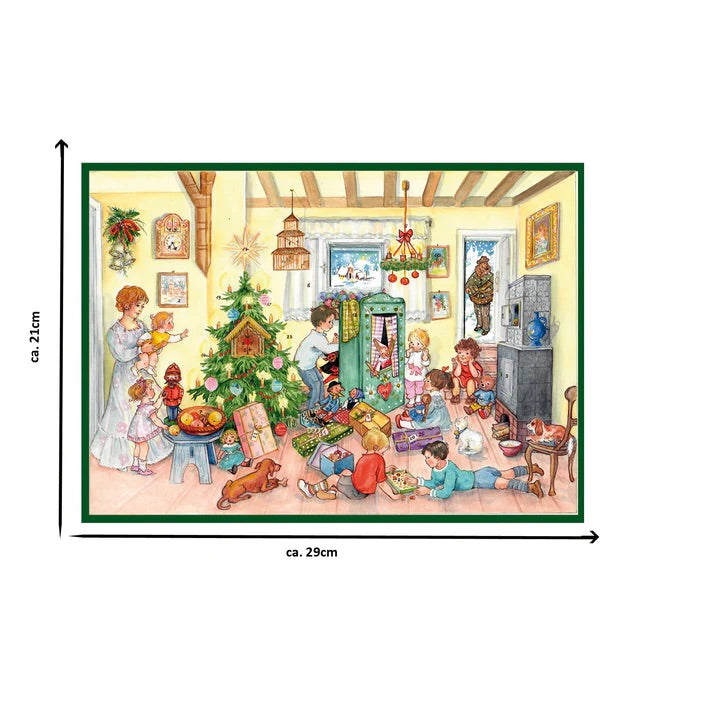 Nostalgisk adventskalender med luker
