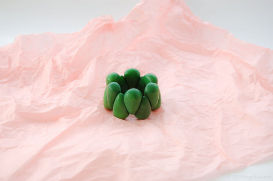 Armbånd i taguanøtt, grønn