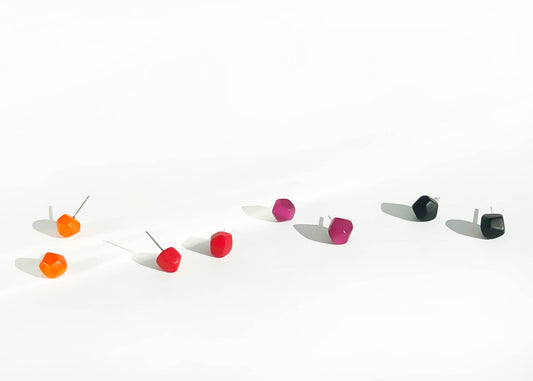 Øredobber i taguanøtt, ROCK – oransje