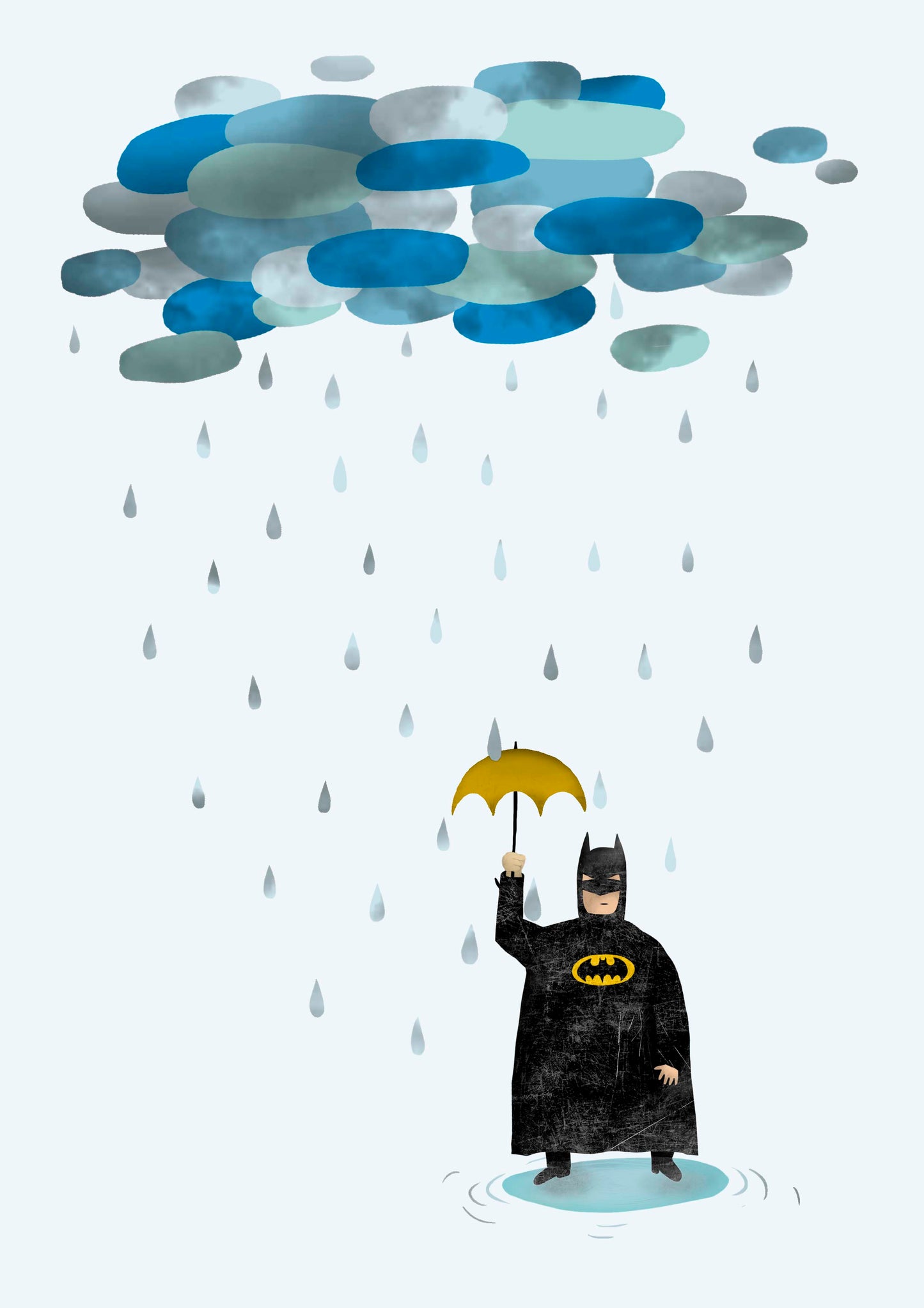 Trykk, Batman i regn, A3-format
