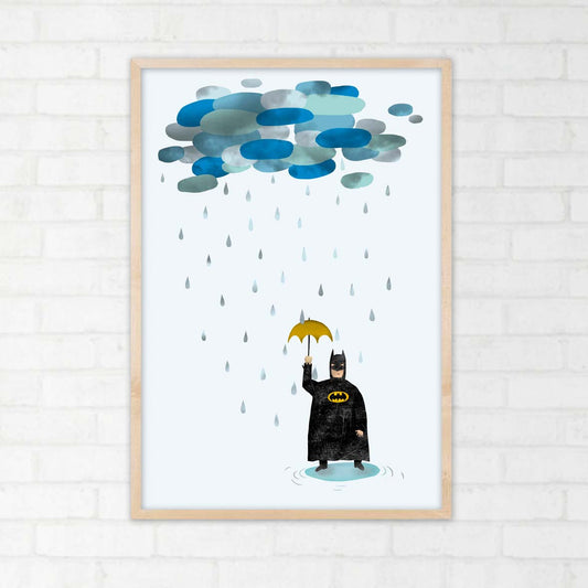 Trykk, Batman i regn, A3-format