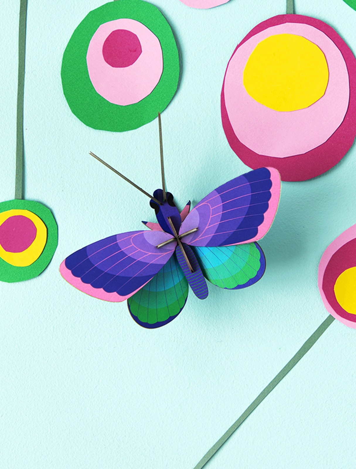 Veggdekor - liten, Blue Copper Butterfly