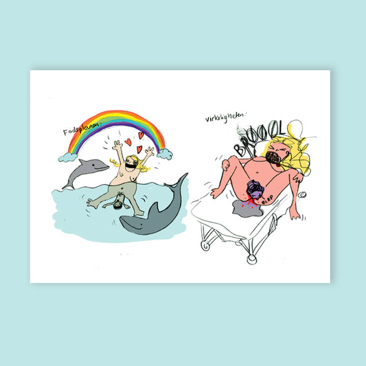 Kort, fødeplanen vs virkeligheten