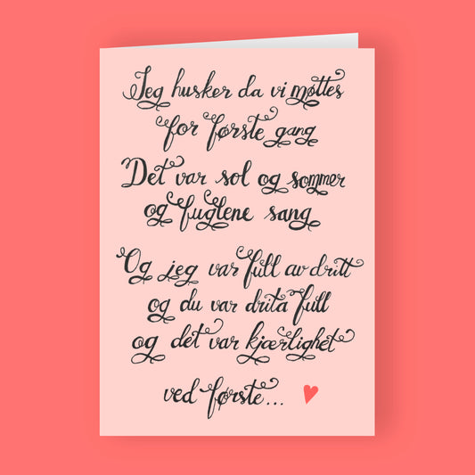 Kort, Jeg husker da vi møttes