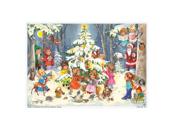 Nostalgisk adventskalender med luker