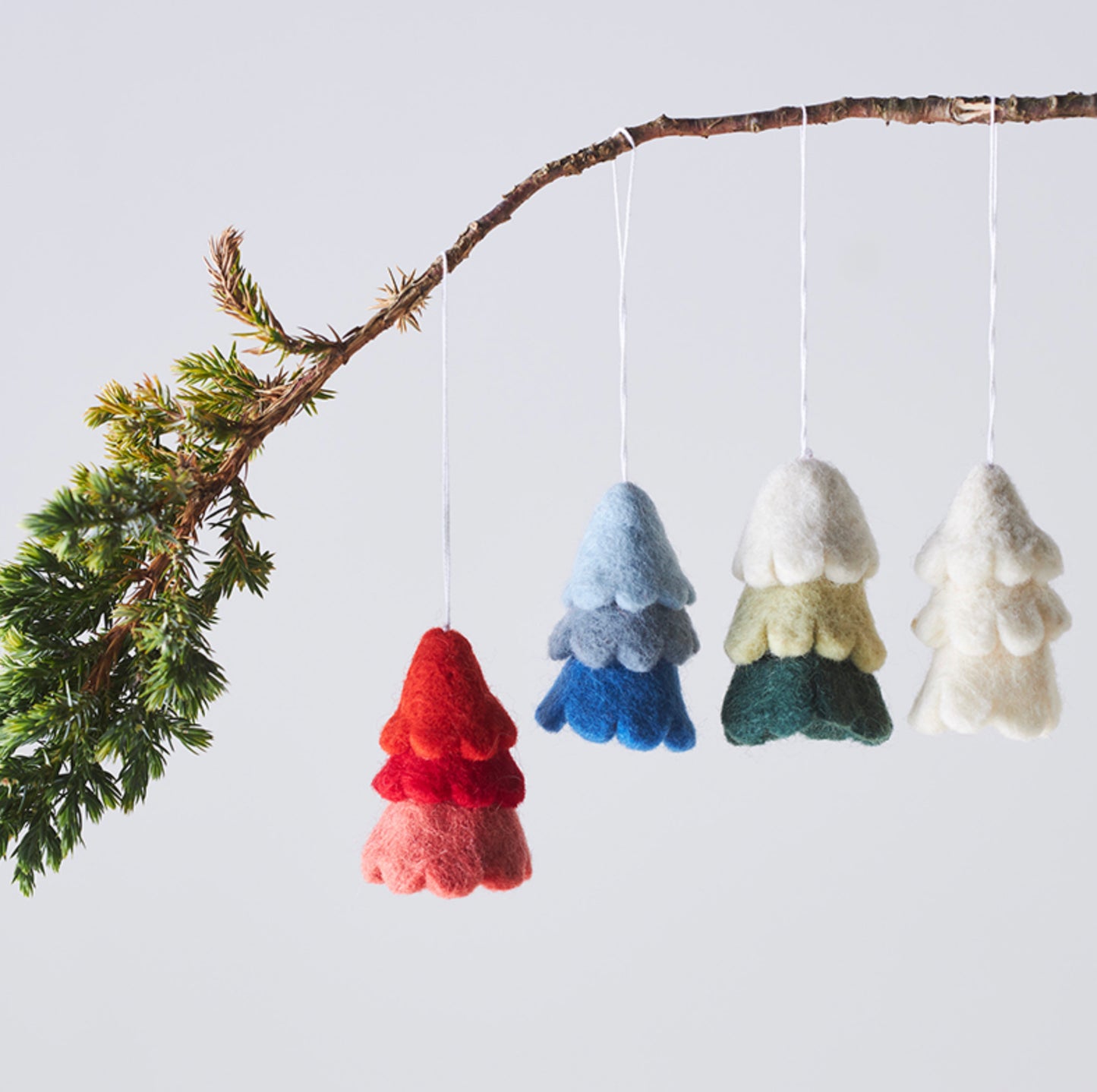 Julekule i ullfilt, Grønt tre