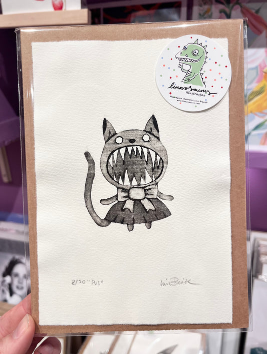 Grafikk, lite dyptrykk - «pus»