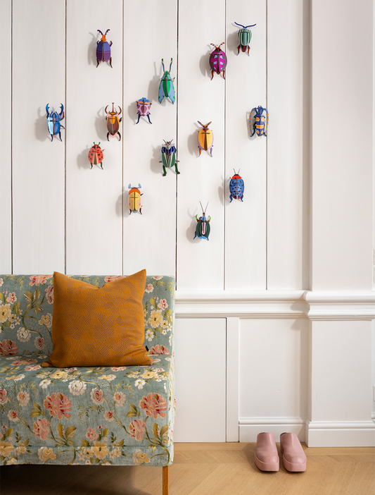 Veggdekor liten, bille - Coccinelle Rouge