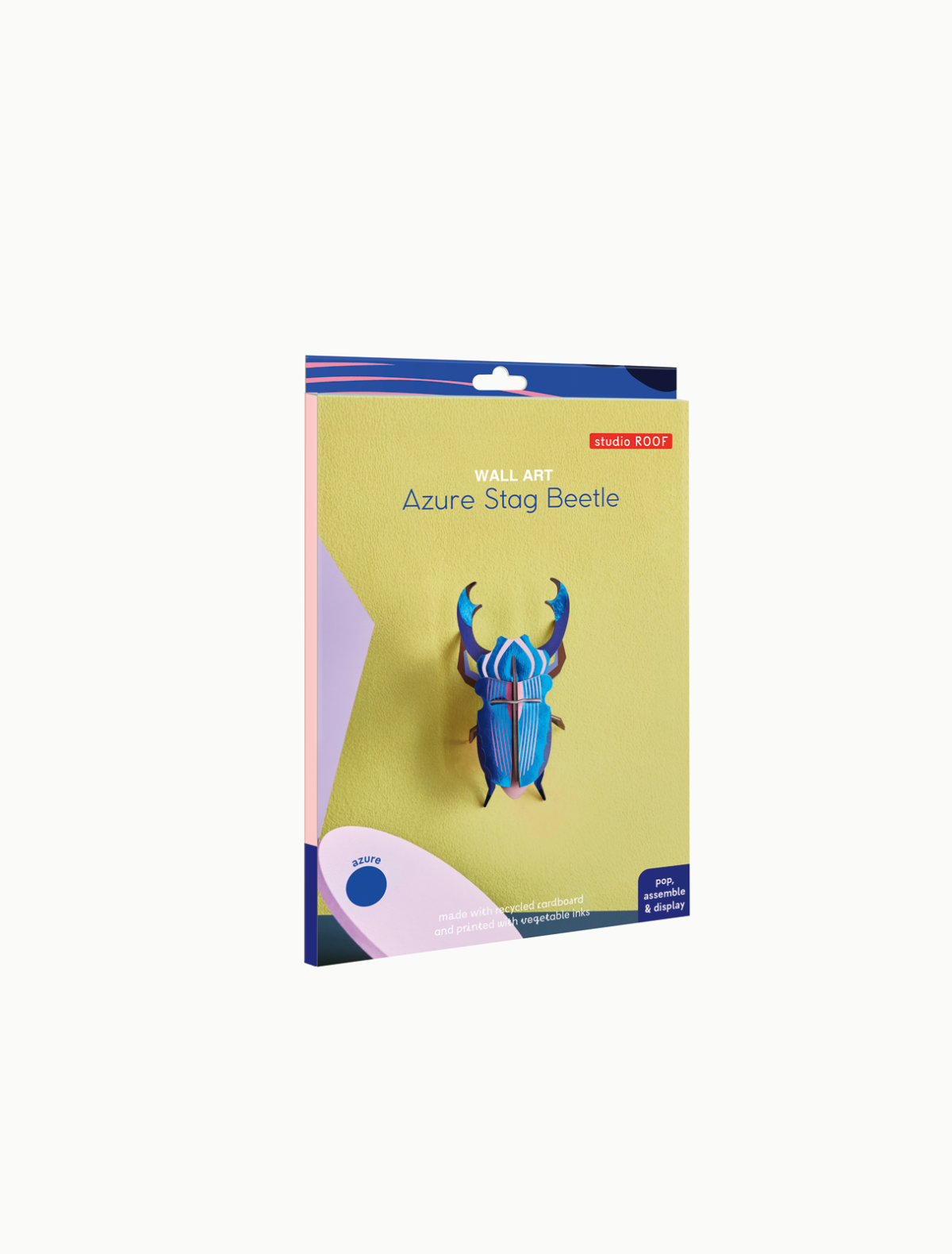 Veggdekor metallisk bille, Azure Stag Beetle