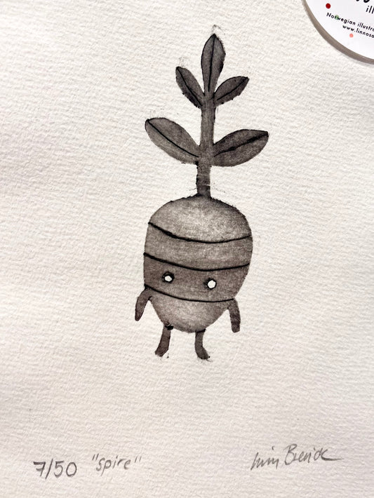 Grafikk, lite dyptrykk - «spire»